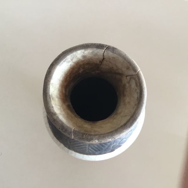 Jarrón chino antiguo con sello