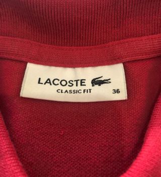 Vestido Lacoste Rojo Talla 36