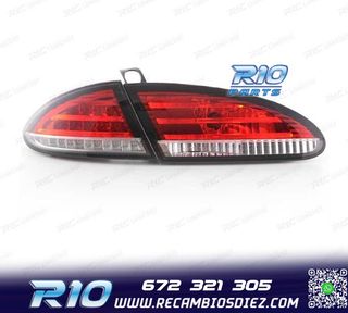 PILOTOS SEAT LEON 04-09 1P LED ROJO CROMO