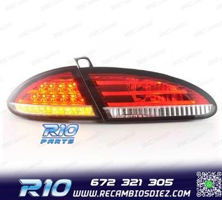 PILOTOS SEAT LEON 04-09 1P LED ROJO CROMO