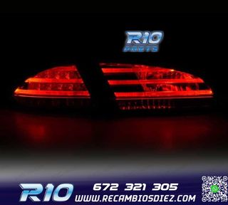 PILOTOS SEAT LEON 04-09 1P LED ROJO CROMO