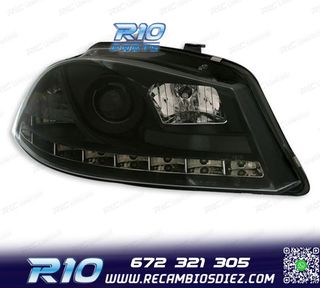 FAROS PARA SEAT IBIZA Y CORDOBA 6L 02-08 LUZ DIURNA LED FOND