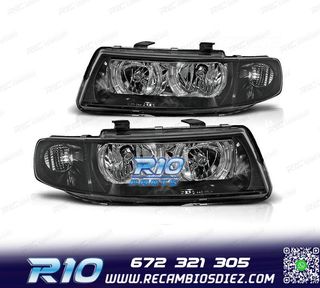 FAROS SEAT LEON TOLEDO 99-05 OJOS ANGEL FONDO NEGRO