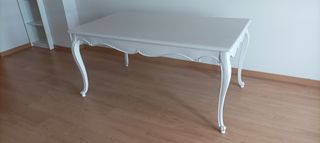 Mesa comedor extensible blanca