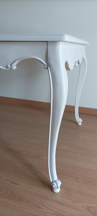 Mesa comedor extensible blanca