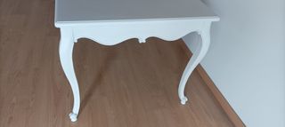 Mesa comedor extensible blanca