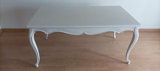 Mesa comedor extensible blanca