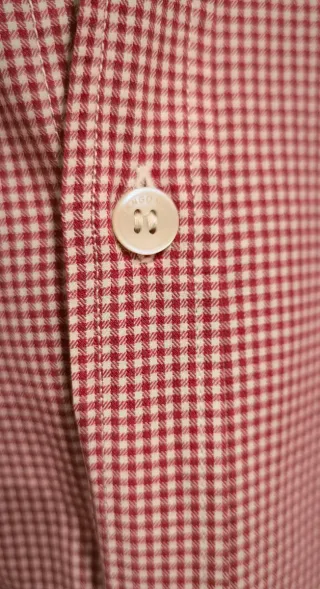 Camisa Mango M cuadros rojos y blancos