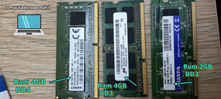Memoria RAM Portátil DDR4 y DDR3