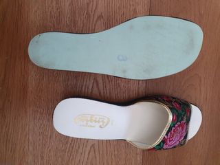 Ciabattine donna vintage floreali Made in Italy