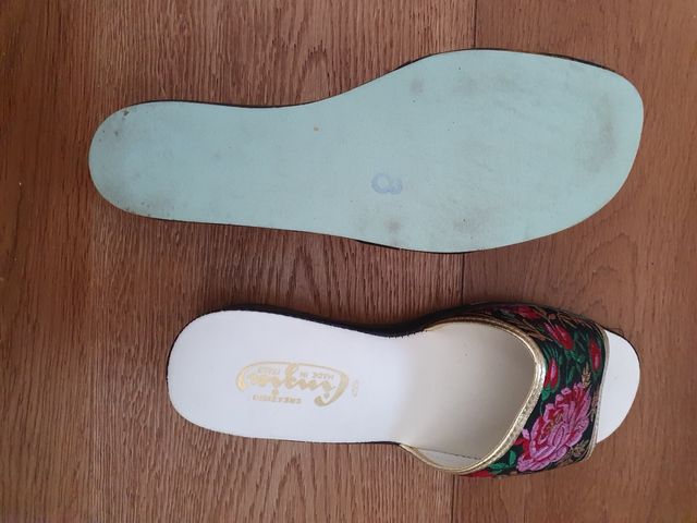 Ciabattine donna vintage floreali Made in Italy