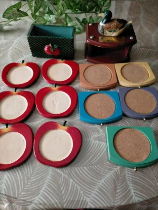 Posavasos Vintage Apple y Cuadrados