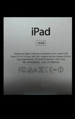 Apple iPad A1337 
3G 16Gb