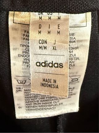 Pantalón Adidas Negro Rayas Blancas