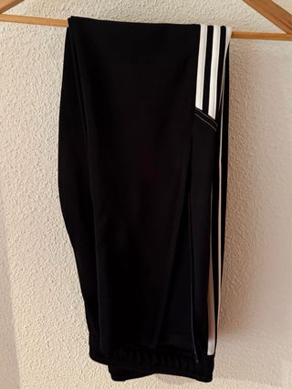 Pantalón Adidas Negro Rayas Blancas