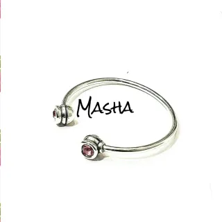 Pulsera en zamak con baño de plata