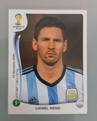 Cromo Lionel Messi mundial 2014