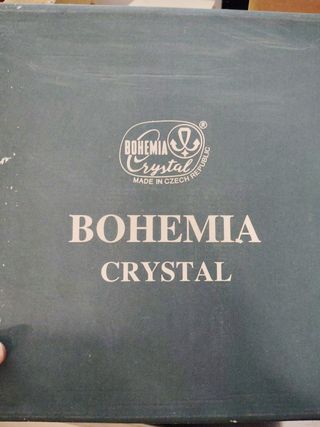 Lote Licorera y Vasos Cristal Bohemia