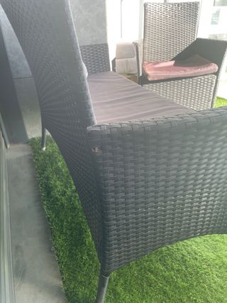 Conjunto Terraza: Sofá y 2 Sillas Mimbre
