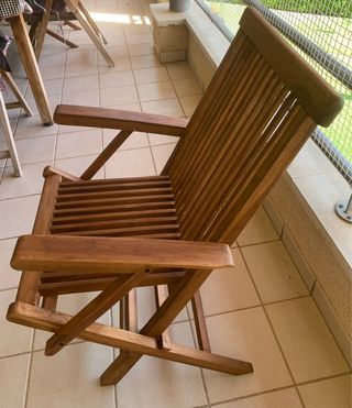 Sedie pieghevoli in teak