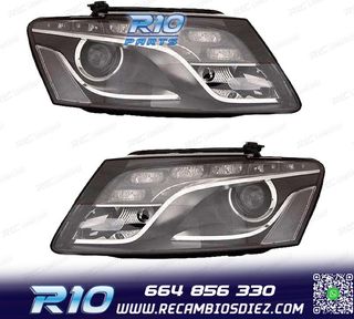 FAROS XENON PARA AUDI Q5 08-12 LED FONDO NEGRO