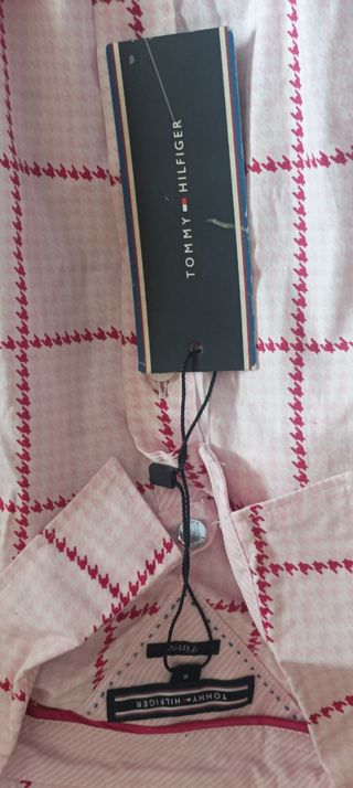 Camisa Tommy Hilfiger S Rosa Cuadros