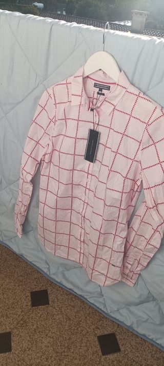 Camisa Tommy Hilfiger S Rosa Cuadros