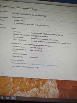 Ordenador sobremesa HP 