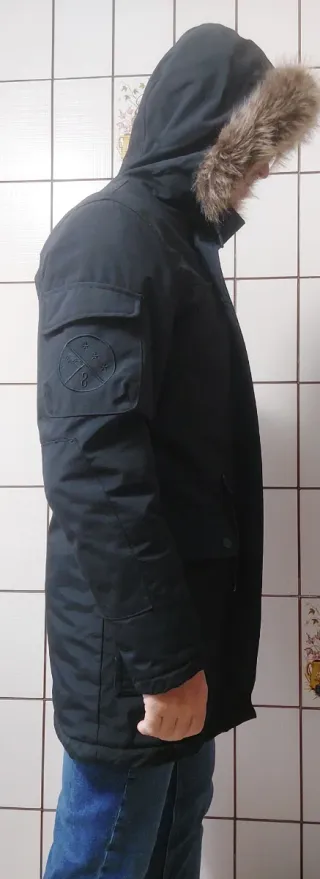 Chaqueta Parka Negra Invierno