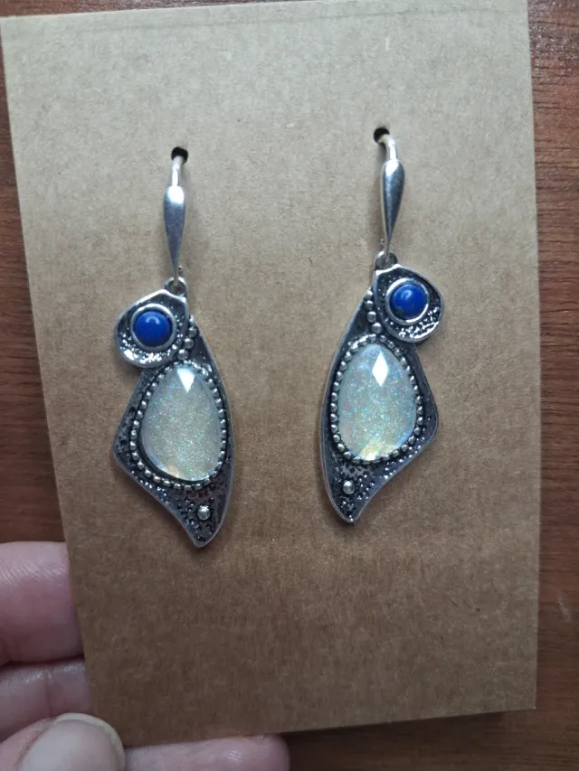 Pendientes Mariposa Azul y Plateado