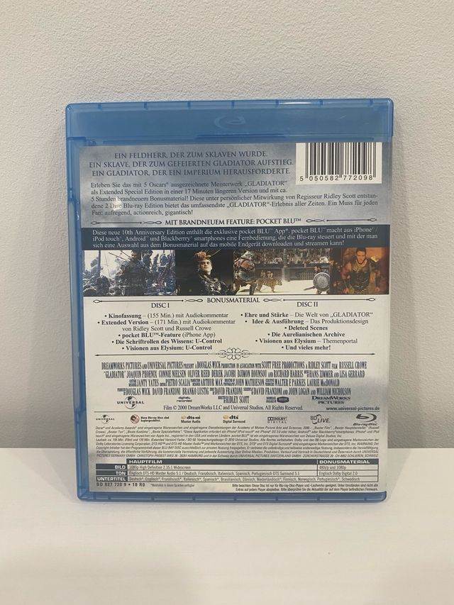 Gladiator Blu-ray 10th Anniversary Edition