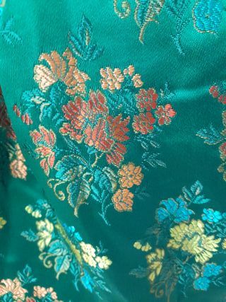 Falda Fallera Verde con Flores