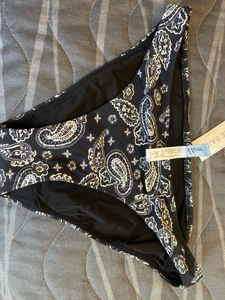 Bikini Etam Negro y Blanco Estampado