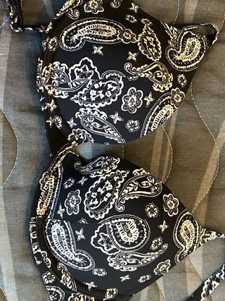 Bikini Etam Negro y Blanco Estampado