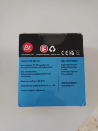 Refrigerador Argon THRM 60-RC para Raspberry Pi 5