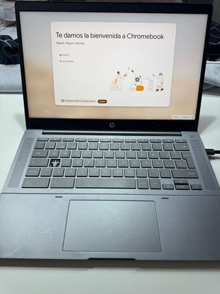HP Chromebook gris, tecla 'A' rota