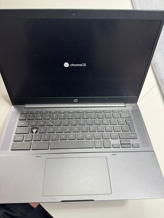 HP Chromebook gris, tecla 'A' rota
