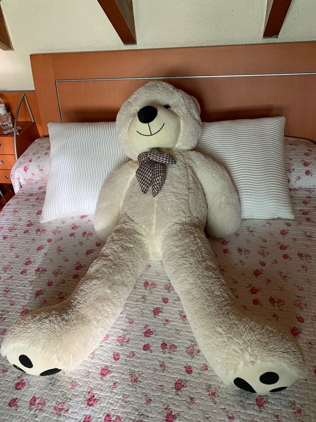 Oso de peluche gigante blanco 140cm