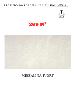 Azulejos Porcelánicos 60x120 Messalina Ivory