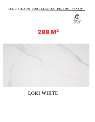 Azulejos Porcelánicos LOKI WHITE 60x120