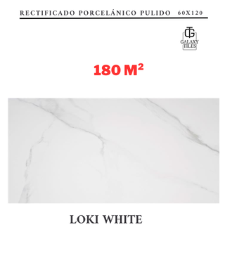 Azulejos Porcelánicos LOKI WHITE 60x120