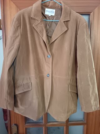 Chaqueta de ante Woman Style marrón