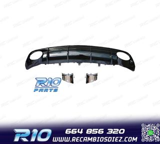 DIFUSOR AUDI A6 15-18 LOOK RS6 NEGRO BRILLO