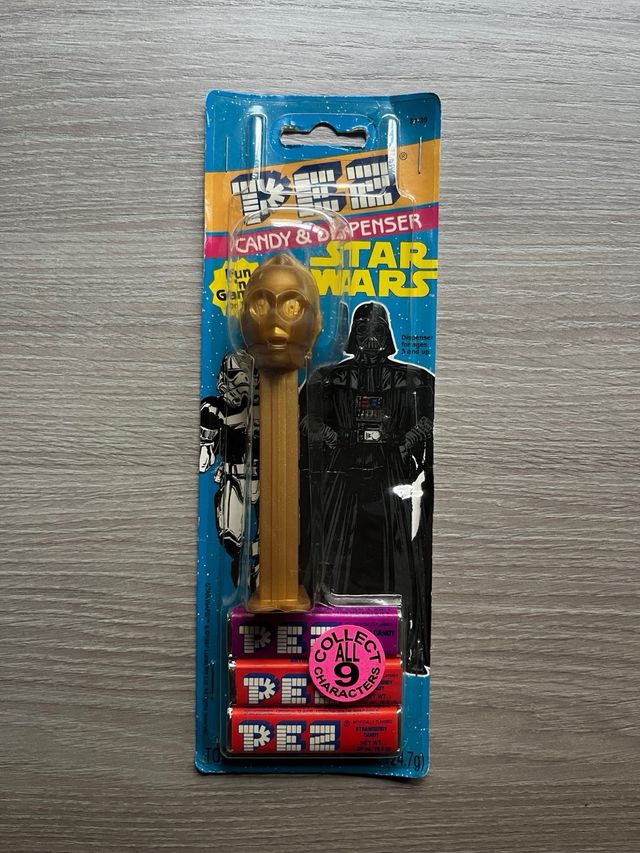 PEZ Star Wars 1997 C-3PO, Darth Vader, Chewbacca