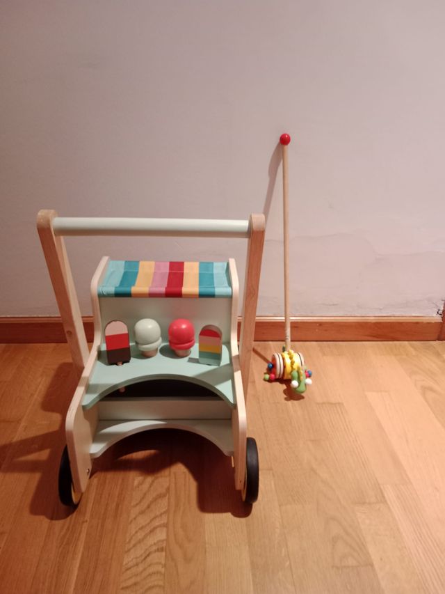 Andador Bebé Carrito Helados Madera