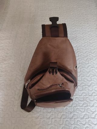 Bolso Pecho Hombre Marrón