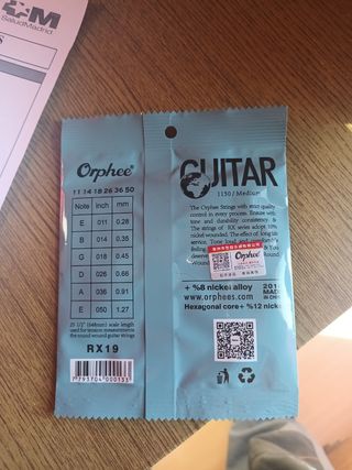 Pack de 4 juegos de Cuerdas de  Guitarra Eléctrica