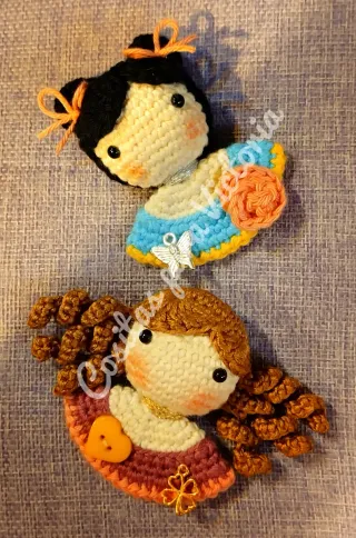 Broche Muñeca Crochet artesanal y personalizable