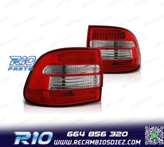 PILOTOS PORSCHE CAYENNE 03-07 LED ROJO CROMO