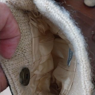 Borsa vintage beige con catena